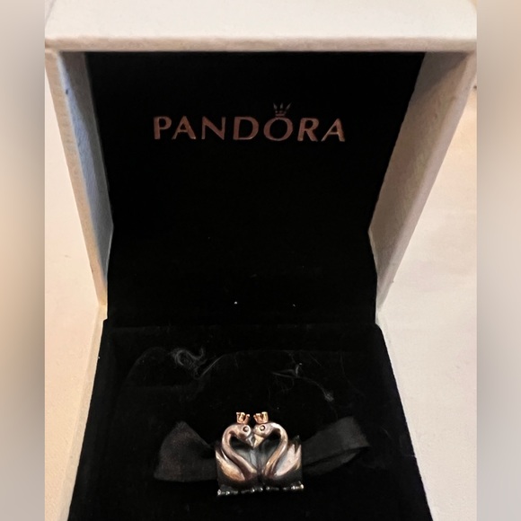 COPY - Retired New in Box Pandora Sterling Swan Embrace Animal Charm w/ 14k Gol… - Picture 2 of 4